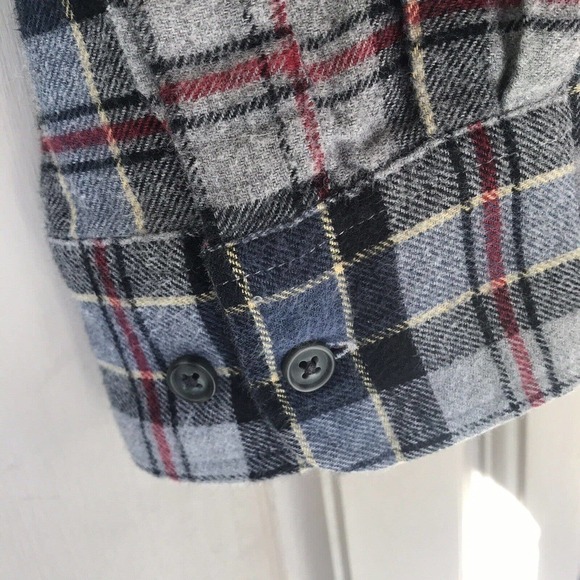 Croft&Barrow Shirt SzL Plaid Flannel Buttondown Collar Cuffs Pre-Owned - Picture 7 of 9